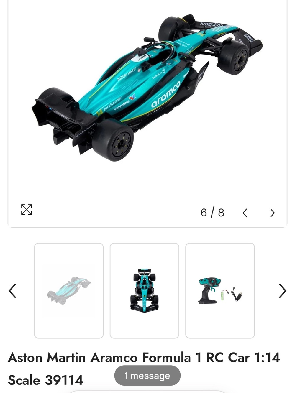 Aston Martin Formula 1 RC Remote Control Car